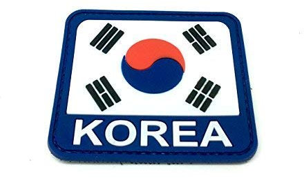 Patch Nation Südkorea Flagge PVC Klett Emblem Abzeichen