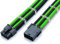 Shakmods 8 Pin ATX CPU Motherboard Sleeved Extension Cable 30cm + 2 Cable Combs (Green & Black)