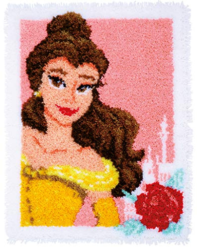 Vervaco Carpet Enchanted Beauty Shaped Rug Latch Hook Counted Cross Stitch Kit, Multi-Colour