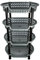 A406 4 TIER VEGETABLE FRUIT STORAGE KITCHEN UTILITY STACKING STACKABLE BASKET RACK (Silver)