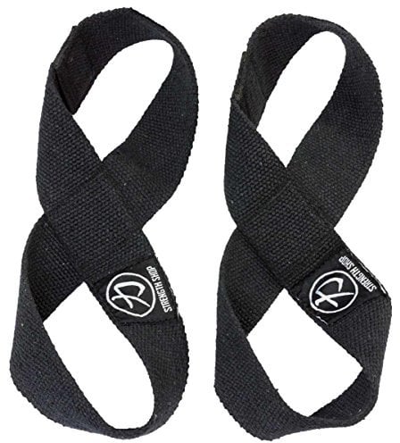 Strength Shop Originals Figure of 8 Lifting Straps (All Black)