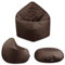 BuBiBag - 2in1 Sitzsack Bodenkissen - Outdoor Sitzsäcke Indoor Beanbag in 32 Farben und 3 Größen - Sitzkissen für Kinder und Erwachsene (100 cm Durchmesser, Braun)