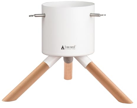 Tree Nest Pied de Sapin de Noël Support Pied de Sapin avec Réserve d'eau - Cosmopolitan Christmas Tree Stand pour Sapin jusqu'à 1.5m, Tronc de 3 à 9 cm Blanc