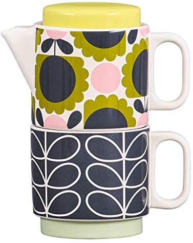 Orla Kiely OK616 Tea for One-Scallop Flower Forest Teapot, Ceramic