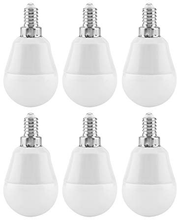 Ymiko Ampoules LED Candélabre G45 4W E12 à intensité variable, blanc chaud 3500K, verre transparent filament, lot de 6
