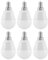 Ymiko G45 4W E12 Base Candelabro Bombillas LED regulables, cálido 3500K, Filamento de vidrio transparente, Paquete de 6