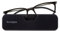 ThinOptics Connect Ultra-Thin Reading Glasses 1.50 Black Frames - Magnetic Case Attaches to Phone - +1.5 Strength Rectangular Readers - Unisex for Men & Woman