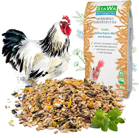 StaWa Hühnerfutter-Mix mit Kräuter, ohne Gentechnik, Alleinfuttermittel für Hühner, 5 kg