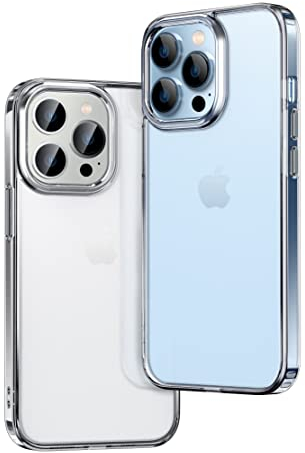 ONES Funda iPhone 13 Pro Mate Translúcida Dura · Militar Protectora Antigolpes Airbag Hard PC+Suave Silicona『Antihuellas』·[Protección Pantalla＆Lente][Antideslizante]·Carcasa Frosted Delgado Lujo