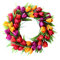 JFBUCF Tulpenkranz Blumenkränze für Haustür, 40 cm, künstliche Seide, Tulpenkränze, Frühlingstürkranz, Girlande für Zuhause, Hochzeit, Valentinstag, Dekoration