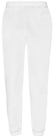 Fruit of the Loom Men's sports trousers, Weiss Soft Elastic + 1 Hl Purchase Notepad, XXL
