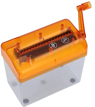 Manueller Aktenvernichter, Mini A6 Hand Schredder Tragbarer Handkurbel Aktenvernichter mit Herausnehmbarer Abfallbehälter für Rechnungen Briefe