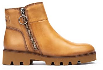 Pikolinos Flache Stiefeletten in Leder Salamanca für Frauen Farbe Beige