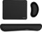 MOSISO Mouse Pad & Keyboard Wrist Rest & Wrist Rest Support for Mouse, Ergonomic Mousepad Non-Slip Base Home/Office Pain Relief & Easy Typing Cushion with Neoprene Cloth & Raised Memory Foam, Black