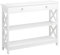 Abician Console à Grand Tiroir Table Console en Bois Massif et MDF Console à 2 Étagères de Rangement Table d'entrée Salon Cuisine Chambre Balcon 100 x 30 x 80 cm Blanc