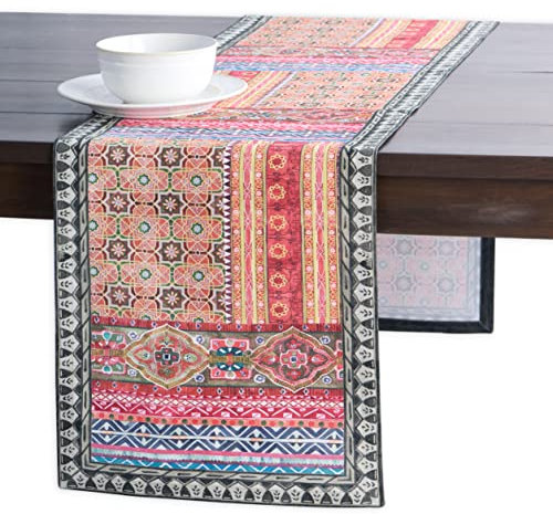 Maison d' Hermine Ispahan Tischläufer aus 100% Baumwolle für Partys | Abendessen | Feiertage | Küche | Thanksgiving / Weihnachten (50 cm x 150 cm)