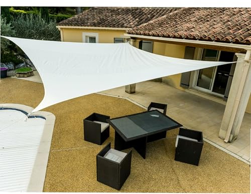 WERKA PRO Quadratisches Sonnensegel aus Polyester in Creme 3,6 x 3,6