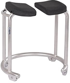 SALJOL Duschhocker, stabil, wasserdicht, Duschstuhl mit wärmereflektierender Sitzfläche, Sitz mit Hygieneaussparung, drehbar, Silber
