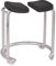SALJOL Duschhocker, stabil, wasserdicht, Duschstuhl mit wärmereflektierender Sitzfläche, Sitz mit Hygieneaussparung, drehbar, Silber