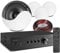 Audizio Bluetooth Ceiling Speakers and Amplifier System with 4x NCSS8 Two-Way 8 Speakers - Wireless Home Audio System for TV, Music Streaming & Entertainment, Amplifier with Remote Control