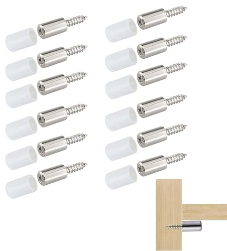 Vollgewinde Spanplattenschrauben, xlwen 36 Pcs Selbstschneidende Schrauben Halter, Einlegeboden Halter für Möbel Schränke Kleiderschränke Bücherregale Weinkühler.