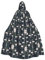 RFSHOP Beautiful White Swans on The Lake printed Unisex Adults Long Hooded Cloak Cape for Halloween carnival Cosplay Costumes,w
