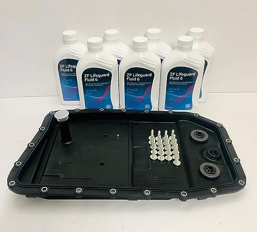 GENUINE OEM ZF 6 SPEED 6HP26 6HP28 6HP32 6 SPEED AUTOMATIC GEARBOX FILTER SUMP PAN SCREWS LIFEGUARD 6 OIL 7 LITRES FOR JAGUAR XK TRANSMISSION SERVICE KIT