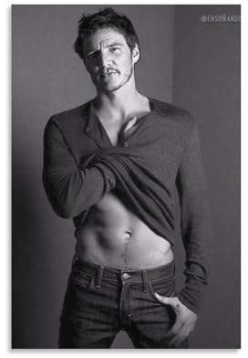 YBRAVO Pedro Pascal Poster Dekorative Malerei Leinwand Wandkunst Wohnzimmer Poster Schlafzimmer Malerei,Wandkunst Bilddruck Moderne Familienzimmer Dekor 08x12inch(20x30cm)