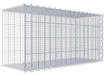 Splittanbaugabione Typ 2 80 cm x 40 cm x 30 cm (L x H x T), Maschenweite 5 cm x 10 cm, Spirale