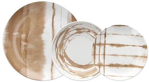 Tognana Marea Beige, Service de vaisselle 18 pièces, porcelaine, beige
