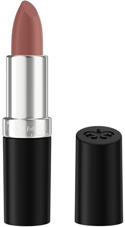 Rimmel Lasting Finish Lipstick 320 Silky Beige, Creamy Satin Finish, Long Lasting 8 HR Wear, Comfortable Formula, Rich Pigment