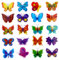 EANAGO Set mit 20 Gel-Stickern >SCHMETTERLING< für Fenster, Türen, Flaschen, Fliesen, Badewanne und andere glatte Oberflächen - Deko-Idee - Fenstersticker Fensterbild selbstklebend - Dekoration