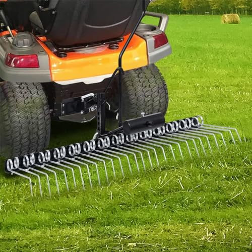 ARKEM Scarificatore trainato per trattorini con 109 cm di Larghezza di Lavoro,Arieggiatore per Tosaerba Portatile 109 cm