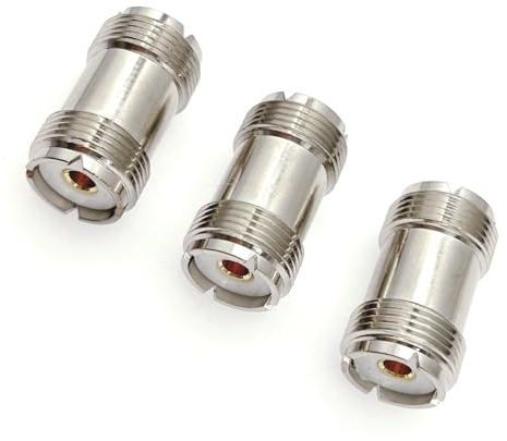 JZK 3x UHF Femmina PL-259 a UHF Femmina SO-239 Cavo Coassiale Adattatori a Doppia Presa
