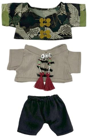 niannyyhouse 20,3 cm große Puppen-Kostüm, Mantel, Hemd, Hose, antiker Stil, 20 cm Plüschpuppenkleidung