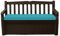 A ATH COLLECTION Waterproof Garden Bench Cushion Seat Pad Only fit for Iceni Outdoor Garden And Eden Storage Box 128x50x5cm Lightweight Durable Cushions (Aqua)