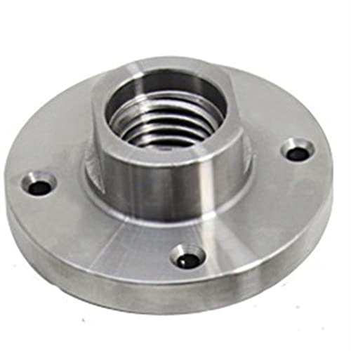 CETEOR Holz-Drehbank-Futter, Planscheibe for Holzdrehbank, Spannfutter for Holzdrehmaschinen, Flanschplatte, M33 x 3,5, Stahl, Silber