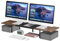 Suptek Large Monitor Stand Riser with Drawers, 3 Height Adjustable Wood Desktop Organizer Holds up to 50kg MST019