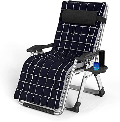 Schwerelosigkeitsstuhl, übergroßer Schwerelosigkeitsstuhl, gepolsterter, klappbarer Lounge-Relaxsessel mit Getränkehalter und Kopfstütze, Sonnenliege, Garten-/Terrassenstühle, verstellbarer