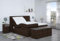 Boxspringbett Pino 240x220, WT-Dunkel Braun, 7-Zohnen Taschenfederkernmatratze, Ergoflex - Inklusive Aufbau - Deutscher Hersteller
