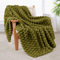 Whale Flotilla Throw Blanket for Sofa with Expanded 3D-Jacquard Pattern, 130x150 CM Fuzzy Soft Cozy Exquisite Blankets or All Season, Warm and Fluffy, Olive