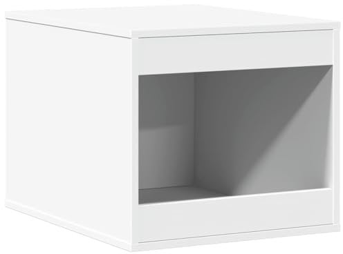 vidaXL Katzenklo Schrank, Katzenschrank Katzentoilette, Beistelltisch Katzenhaus, Katzenmöbel Verstecktes Design, Weiß Holzwerkstoff