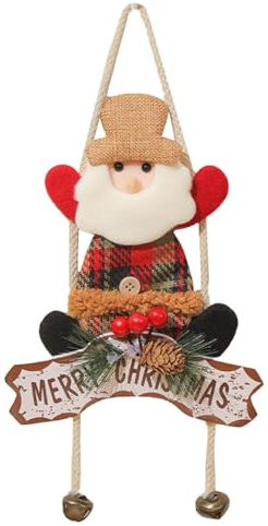 Ciondolo con pupazzo di neve di Babbo Natale - gancio per porta di Natale, decorazione bambola albero di Natale | Cartello per porta di buon Natale, ornamento per albero di Natale per la camera