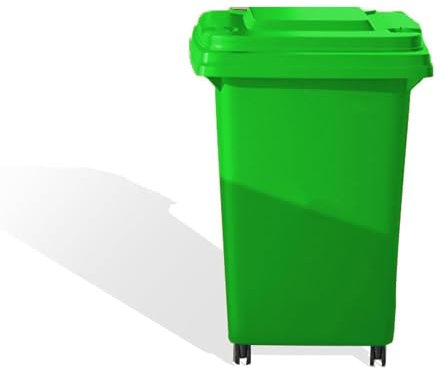 SAYEYBU 120L Green Outdoor Household Rubbish, Wheelie Bin Complete, Portable Commercial Bin, Outdoor Rubbish Bin with Lid, for Backyard Garage Outdoor Use,Green,30L