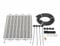 NICCOO Universal Ölkühler Kit 8 Reihe, Transmission-Kühler Getriebeölkühler Anschluss Set, Autoölkühler Extern Oil Kühler Aluminiumlegierung