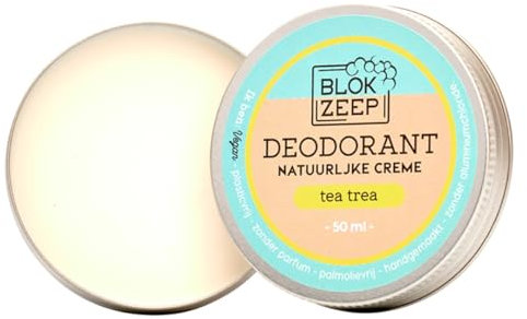 Deodorant, ohne Aluminium, ohne Parabene, vegan, umweltfreundlich, ohne Tierversuche, natürlicher Schweißschutz der Achseln, Damen, Herren, Kinder, Alkohol, handgefertigt, Inhaltsstoffe (Teebaum)