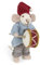 Gry & Sif Filzmaus, Weihnachtsmaus, Geschenkidee, Anhänger, Weihnachtsschmuck, Christbaumschmuck, Handmade, Fairtrade, Geschenkanhänger, Filzdekoration, Mitbringsel, Glücksbringer (Maus mit Trommel)