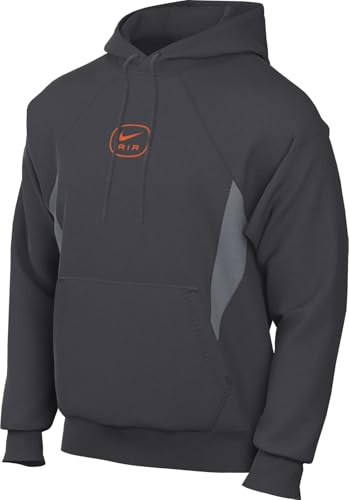 Nike M NSW SW Air PO Hoody FLC BB Anthracite/Cool Grey/Safety OR