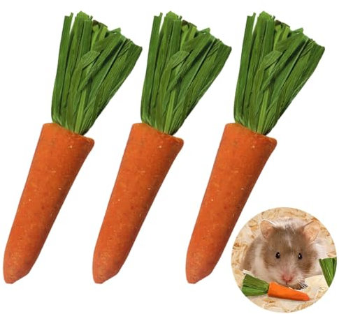WUSJCOF 3 pcs fieno per conigli mangime Sticks, Giocattolo da Masticare in Pietra per Meerschweinchen, Chinchilla, Minerale di Qualità, Smerigliatrice per Denti Minerali, Affilare i Denti Dell'Animale