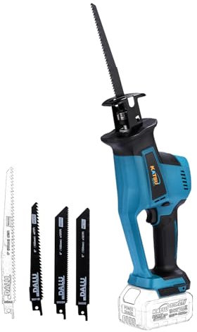 KATSU FIT-BAT 21V Professional Brushless Cordless Reciprocating Saw, 18mm Cutting Stroke, Tool-Free Blade Change, D-Handle, 4 PCs Budget Blades Included, No Battery 102778